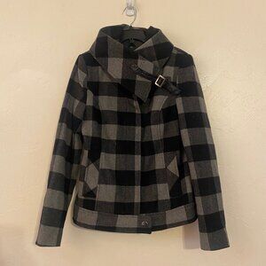 Route 66 Gray & Black Plaid Jacket Size M